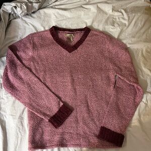 Mountain Lake Pink and Burgundy Knit Sweater